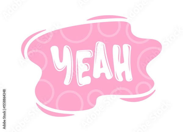 Obraz Yeah comic message dialogue cartoon