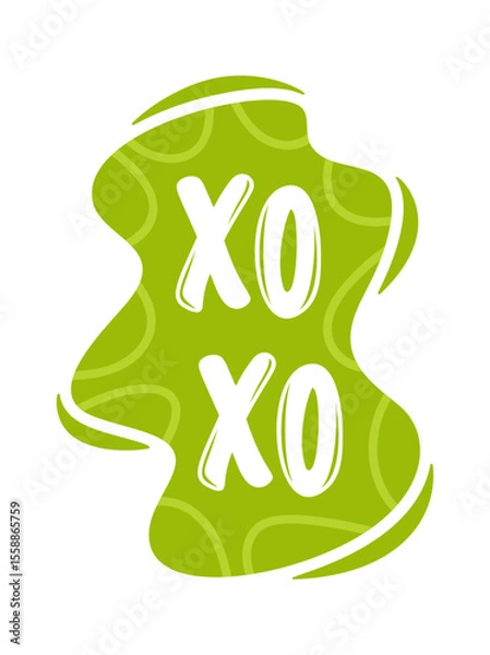 Obraz Xo-xo laughing text speech bubble