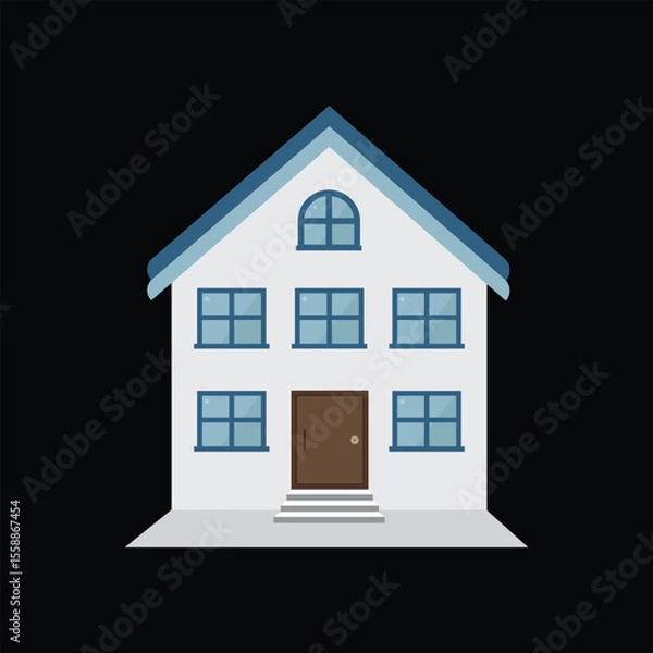 Obraz Flat building icon vector set sign symbol	