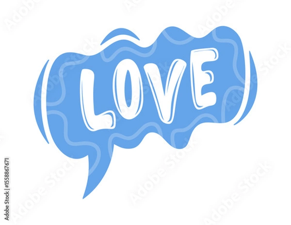 Obraz Love romantic message speech bubble
