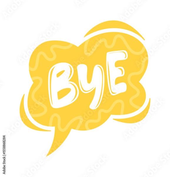 Obraz Bye speech bubble conversation message