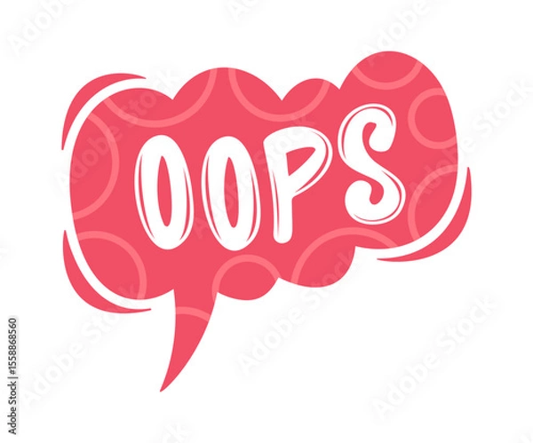 Obraz Oops doodle speech bubble cartoon