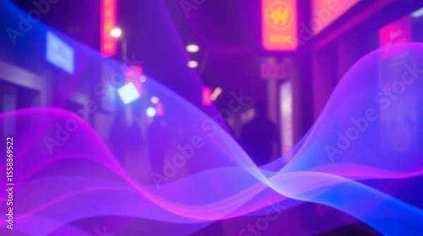 Fototapeta Abstract nighttime urban light patterns