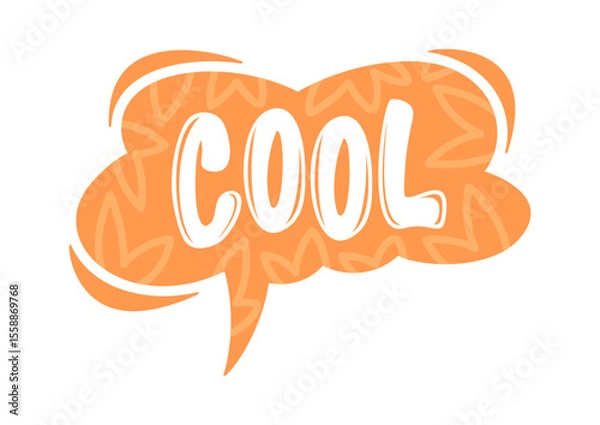 Obraz Cool message speech bubble cartoon
