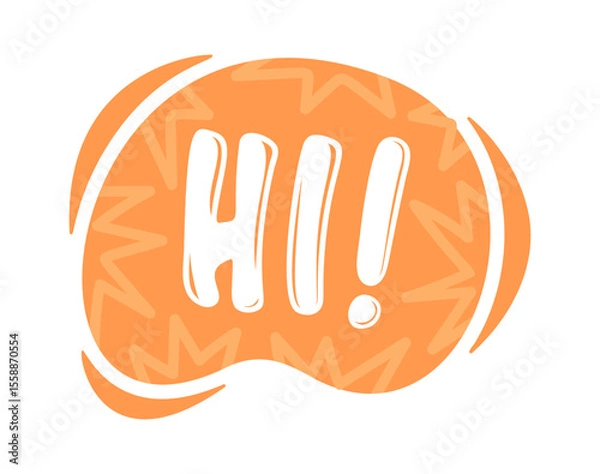 Obraz Hi greeting exclamation speech bubble