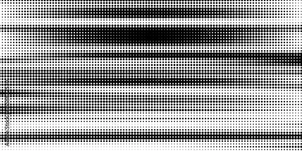 Obraz Set of halftone dots gradient pattern texture isolated on white background. Straight dotted spots using halftone circle dot raster texture. Vector blot half tone collection.