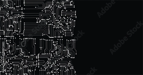Obraz circuit board background with space