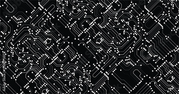 Obraz Circuit Board texture Background, seamless pattern