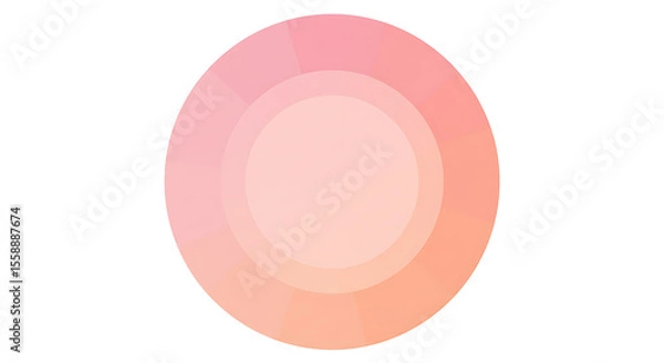 Obraz Abstract Circular Design with Peach and Coral Hues.