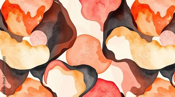 Fototapeta Abstract watercolor pattern design