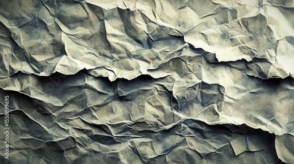 Fototapeta Vintage Craft Paper with Natural Crinkles and Folds for Design Projects