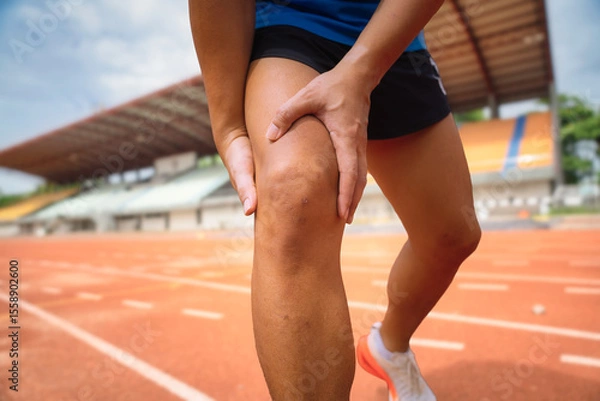 Obraz Athlete Knee Pain After Running Injury