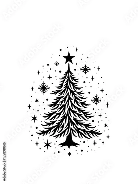 Obraz christmas tree vector