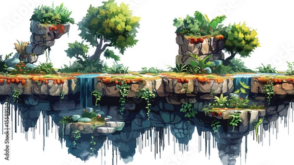 Fototapeta App Background Jungle Terrain