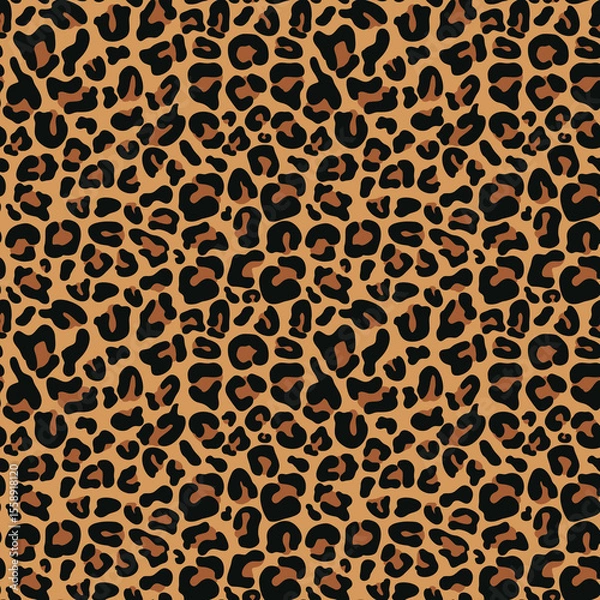 Obraz leopard print wild cat skin texture repeat, leopard spots pattern