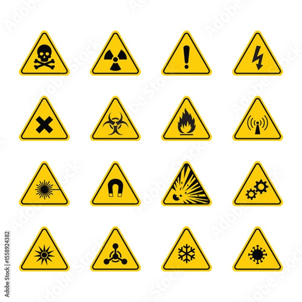 Obraz Danger warning sign collection