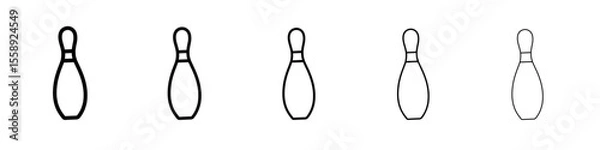 Obraz bowling pin icon vector thin outline style sign