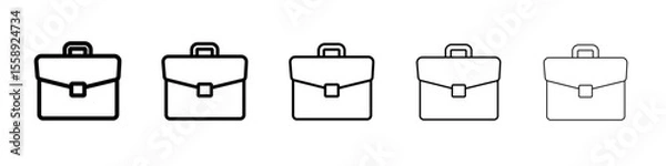 Obraz breifcase icon vector thin outline style sign