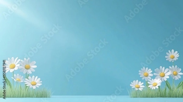Obraz Serene Daisies under the Summer Sky