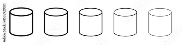 Obraz cylinder icon vector thin outline style sign