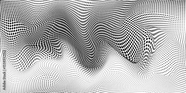 Fototapeta Vintage Halftone Background. Fade Distressed Overlay. Modern Texture. dots modern