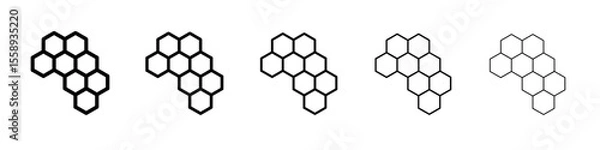 Obraz honeycomb icon vector thin outline style sign