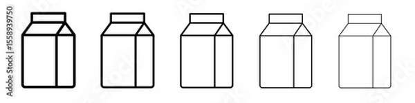 Obraz milk carton icon vector thin outline style sign