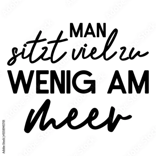 Obraz Man Sitzt Viel Zu Wenig Am Meer