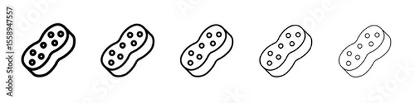 Obraz sponge icon vector thin outline style sign
