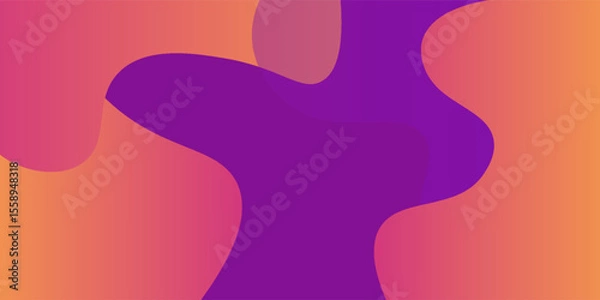 Obraz Abstract orange geometric background. Liquid color background design. Fluid shapes composition. Eps10 vector