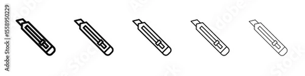 Obraz utility knife icon vector thin outline style sign
