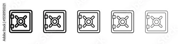 Obraz vault icon vector thin outline style sign