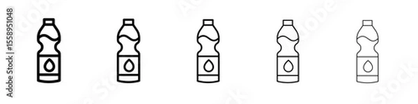 Obraz water bottle icon vector thin outline style sign