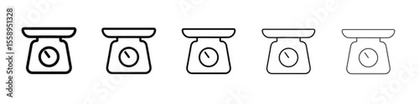 Obraz weighting scale icon vector thin outline style sign