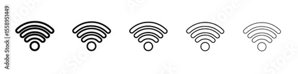 Obraz wifi icon vector thin outline style sign