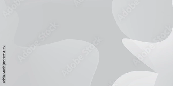 Obraz Liquid wave background with gray and white color background.Eps10 vector.