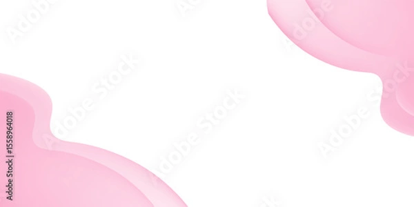 Obraz Pink White Wave Liquid Curve Abstract Background for Presentation Design.