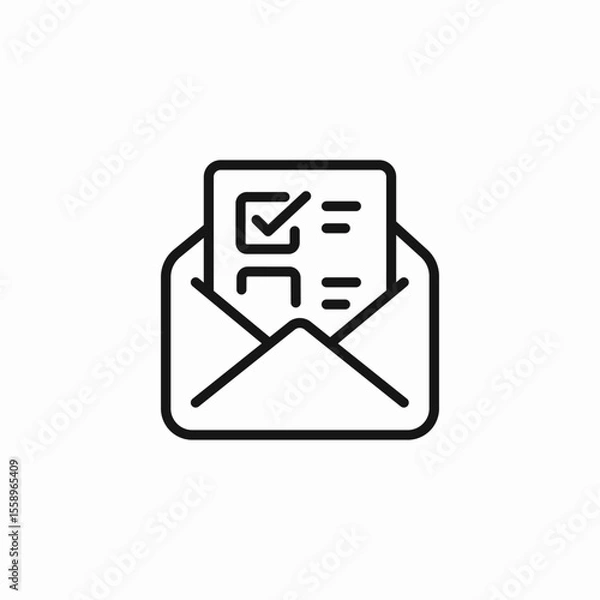 Obraz mail ballot envelope icon sign vector