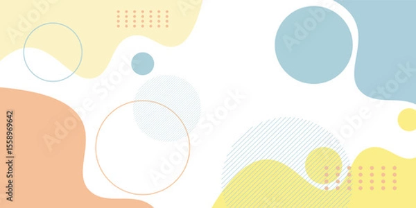 Fototapeta Abstract Vector Geometric Background. Wallpaper illustrations backdrop in pastel colors. Suitable for covers, poster designs, templates, banners and others