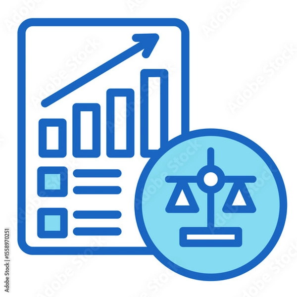 Fototapeta Balanced Scorecard  Icon Element For Design