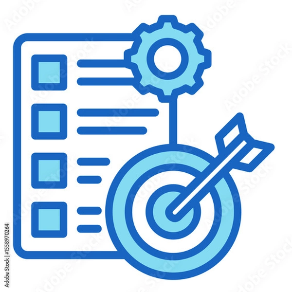 Fototapeta Goal Setting  Icon Element For Design