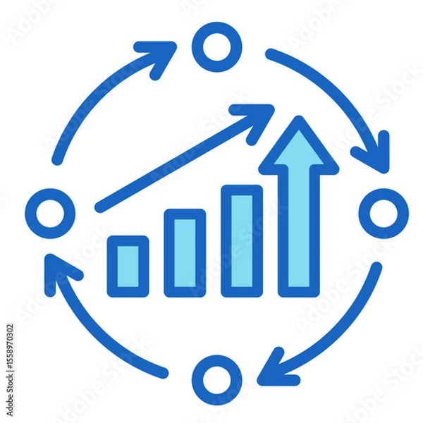 Fototapeta Continuous Improvement  Icon Element For Design