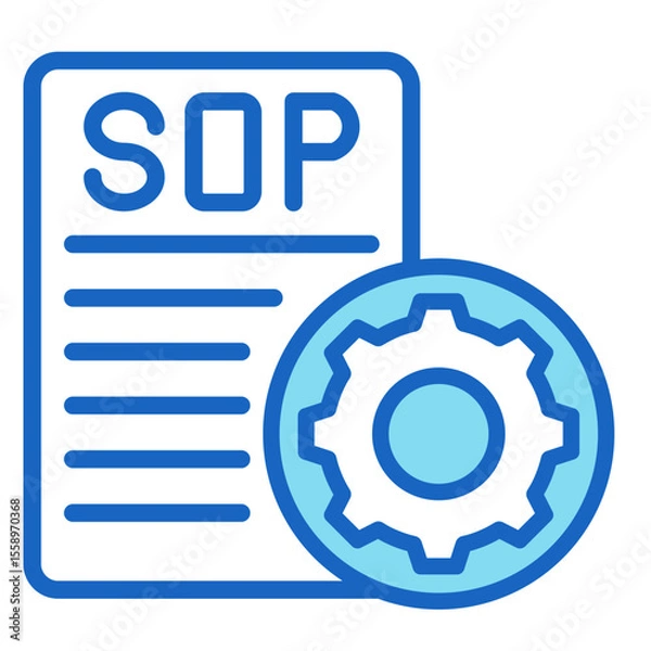 Fototapeta Standard Operating Procedure  Icon Element For Design