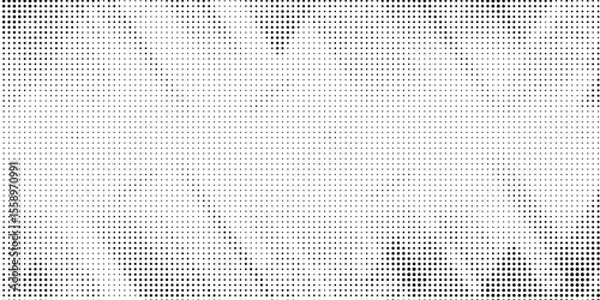 Fototapeta Background with monochrome dotted texture. Polka dot pattern template. vector ilustration