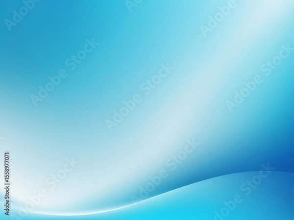 Fototapeta Smooth Blue Gradient with Light Waves in Abstract Background for Design or Wallpape,r ai