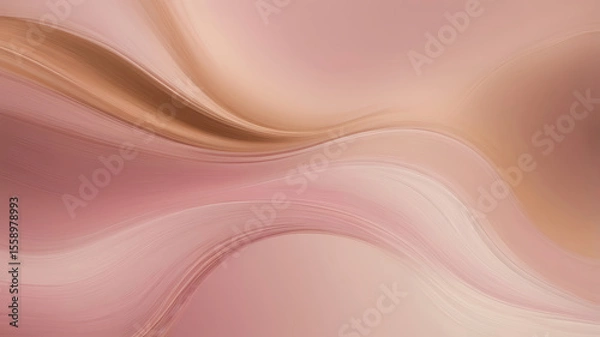 Fototapeta Soft blurred pastel gradient background in pink and beige tones, abstract smooth texture, ai