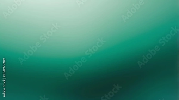 Fototapeta Glossy green abstract wave background with smooth curves and light gradient design texture, ai
