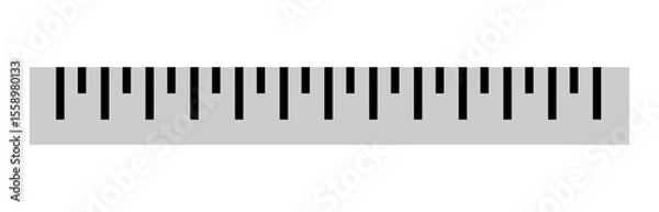 Fototapeta Ruler icon on transparent background, flat line design, vector illustration
