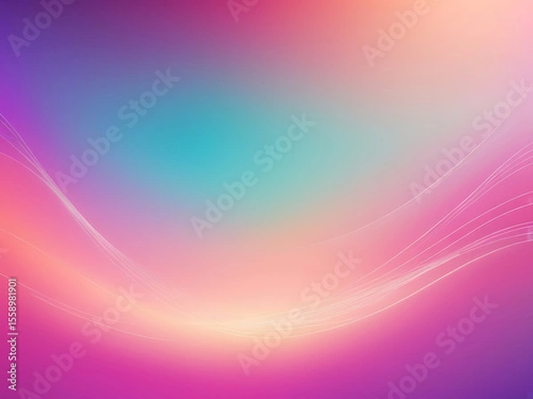 Fototapeta Smooth Colorful Gradient Background with Pink, Purple, Blue and Peach Tones | ai