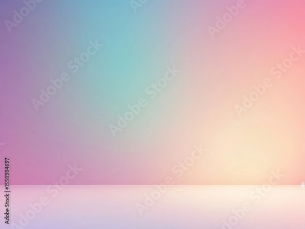 Fototapeta 3D Pink Gradient Abstract Background Design with Wave Shapes and Text Layout for AI Graphics